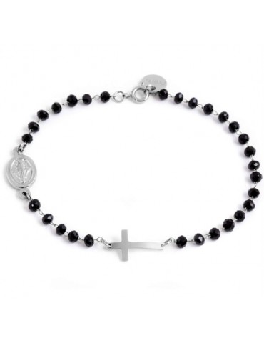 Bracciale rosario con croce