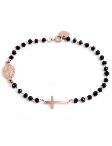 Bracciale rosario con croce...