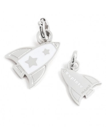 Charm razzo spaziale smaltato
