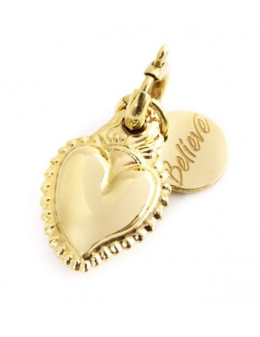 Charm sacro cuore- PVD oro