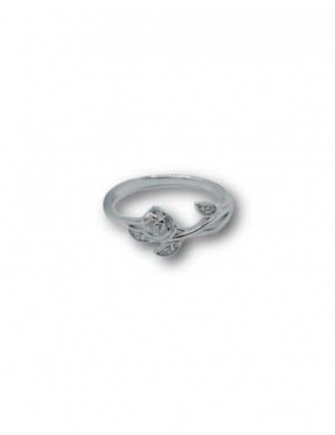 Anello rosa con gambo
