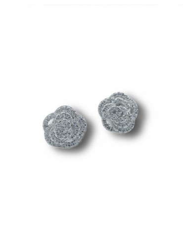 Orecchini rosa con zirconi