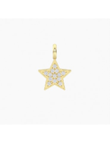 Ciondolo stella zirconi- oro
