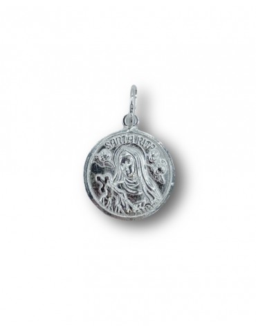 Medaglia S. Rita argento 18mm