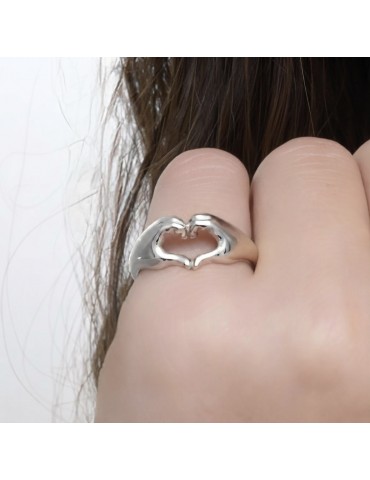 Anello mano love- argento